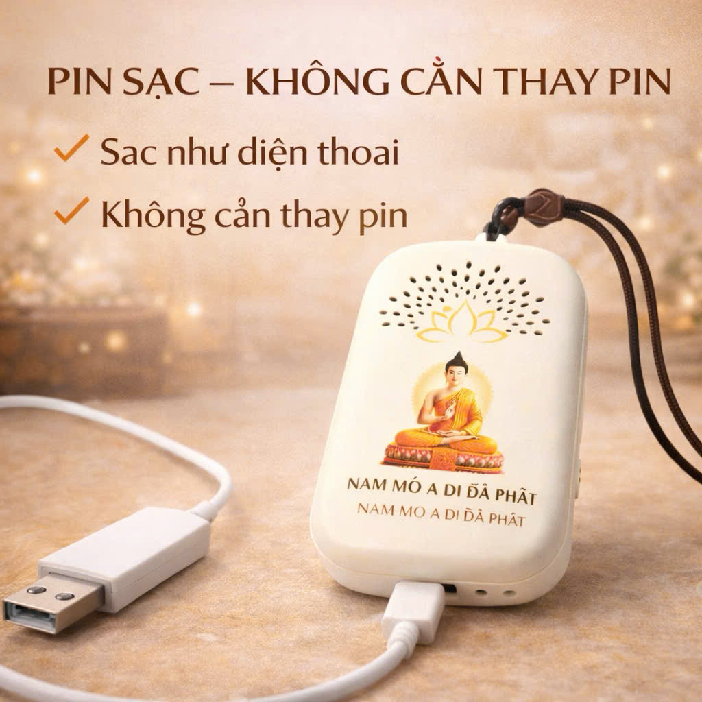 Máy Niệm Phật Hình Hoa Sen, Máy Niệm Phật Mini 64 Bài | Pháp Bảo Phật Giáo Tuệ Trúc