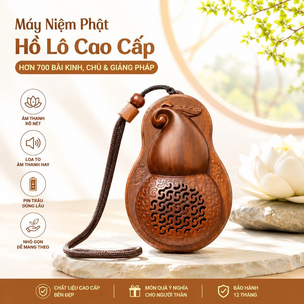 MÁY NIỆM PHẬT HỒ LÔ CAO CẤP – HƠN 700 BÀI KINH, CHÚ & GIẢNG PHÁP