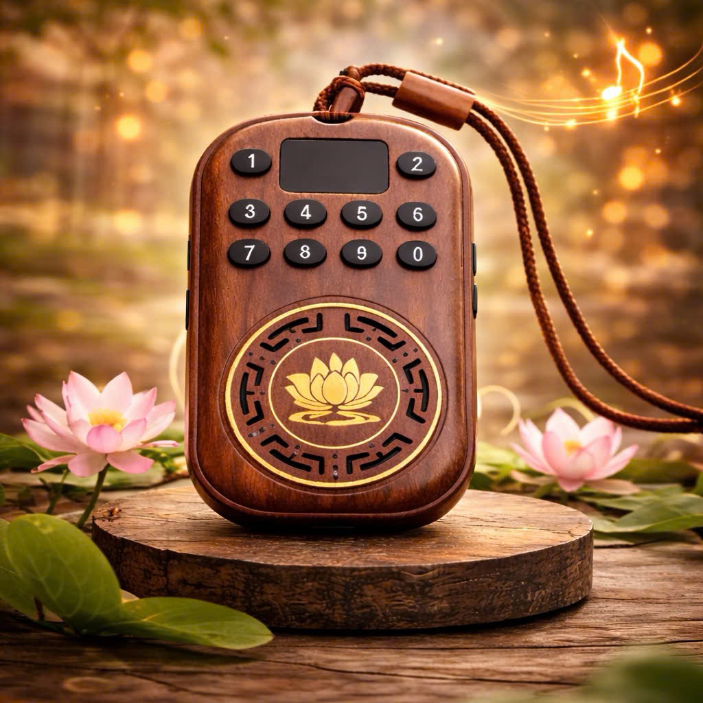 🌼 MÁY NIỆM PHẬT HOA SEN – BÀN PHÍM SỐ DỄ DÙNG, 68 BÀI KINH SẴN