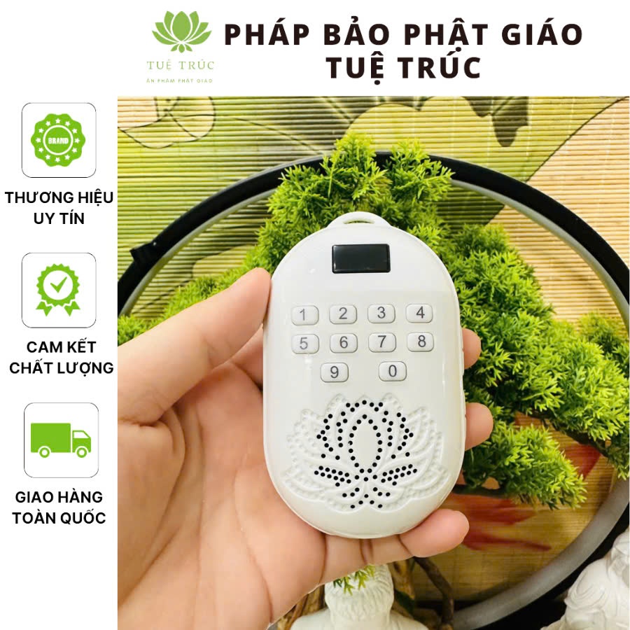 Máy niệm phật lá bồ đề hoa sen có sẵn 59 bài trong máy-Loa nghe pháp