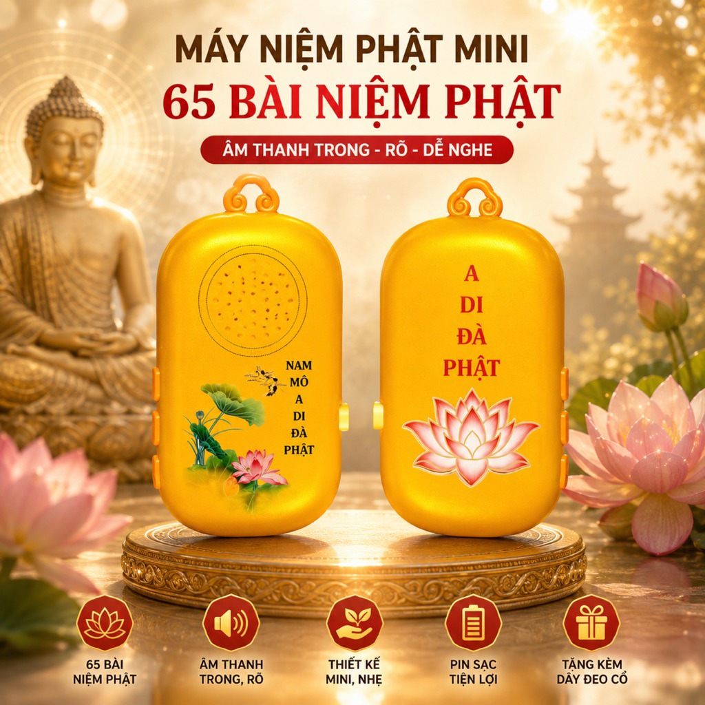 🌸MÁY NIỆM PHẬT MINI 65 BÀI – SIÊU NHỎ GỌN, NGHE PHẬT PHÁP MỌI LÚC 🌸