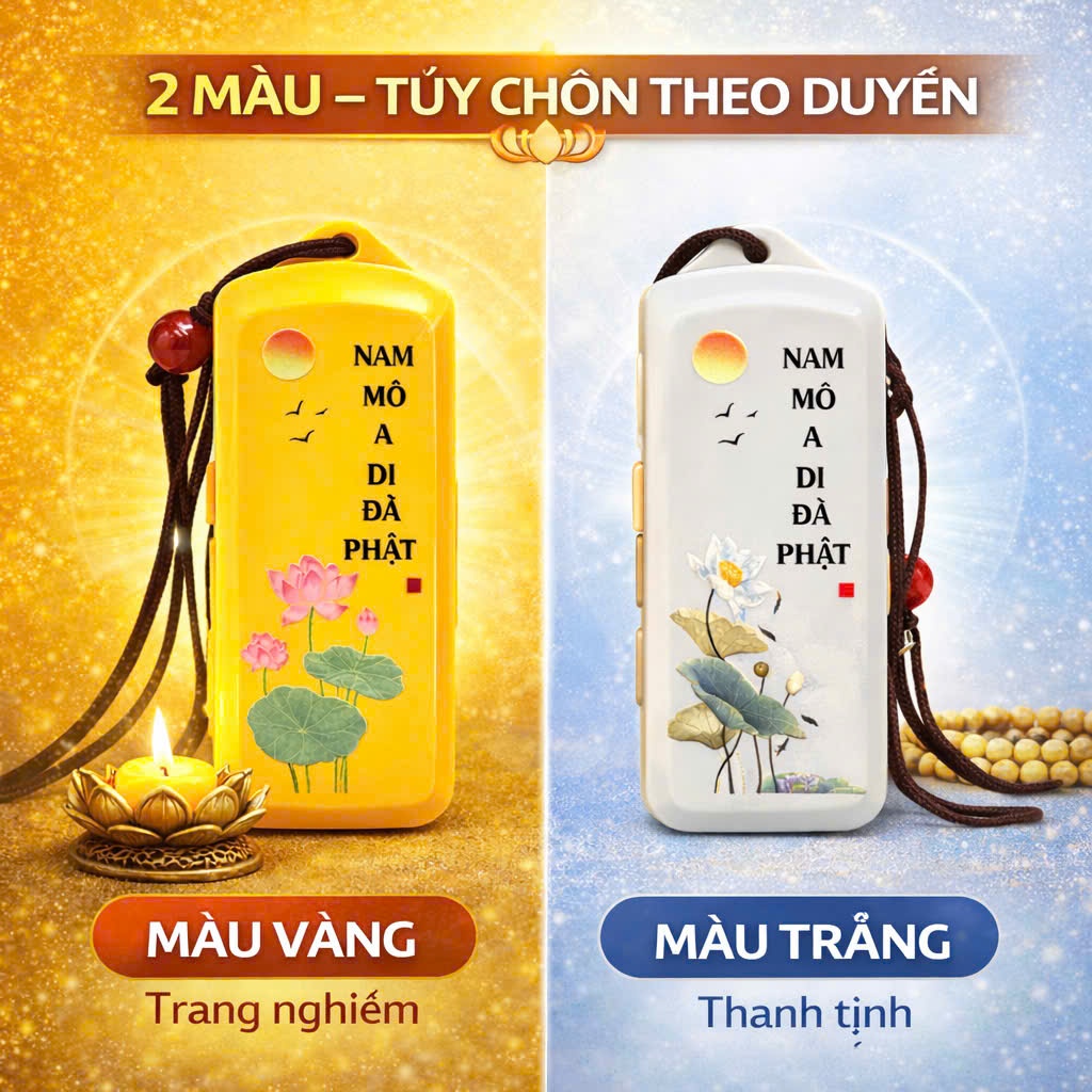 Máy Niệm Phật Mini Cao Cấp 65 Bài - Âm Thanh Trong Trẻo - Pin Bền Nhỏ Gọn - Quà Tặng Ý Nghĩa Cho Người Thân